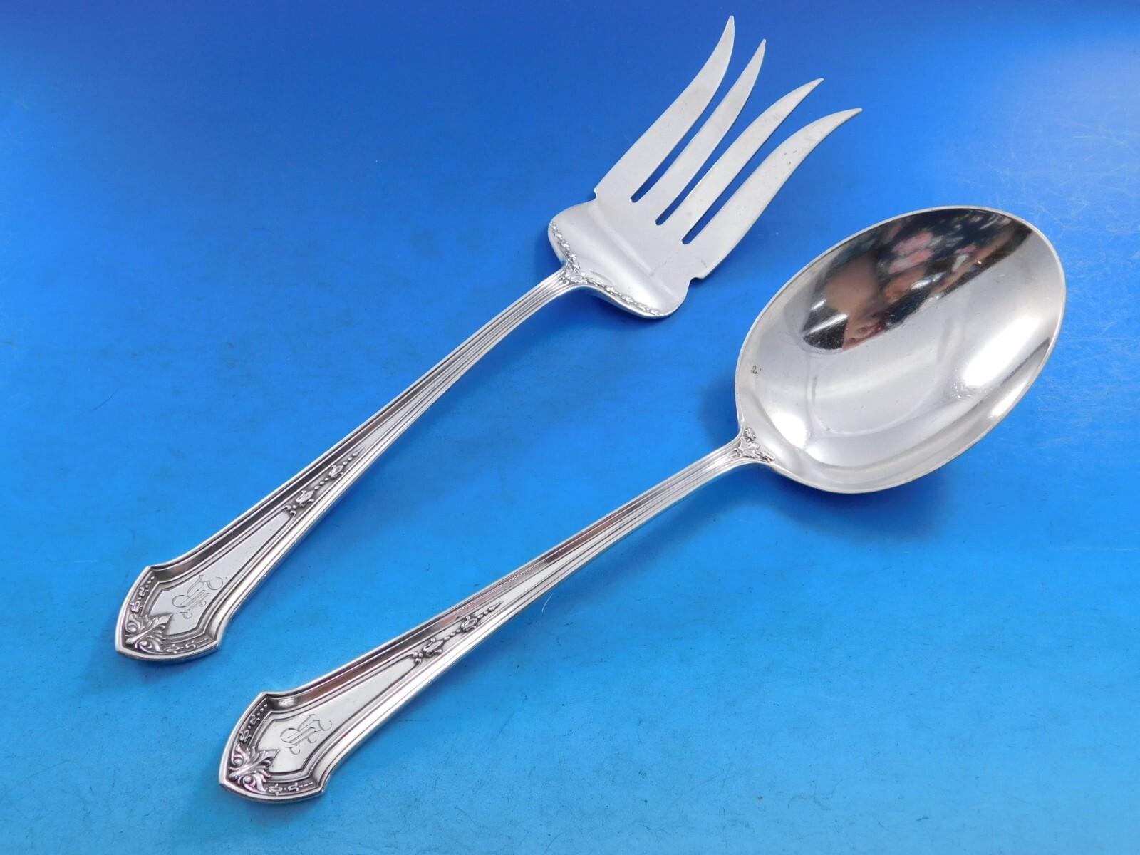 Lenox by Durgin Juego de Cubiertos de Plata de Ley para 8 Servicio 63 piezas R monograma siglo XX en venta