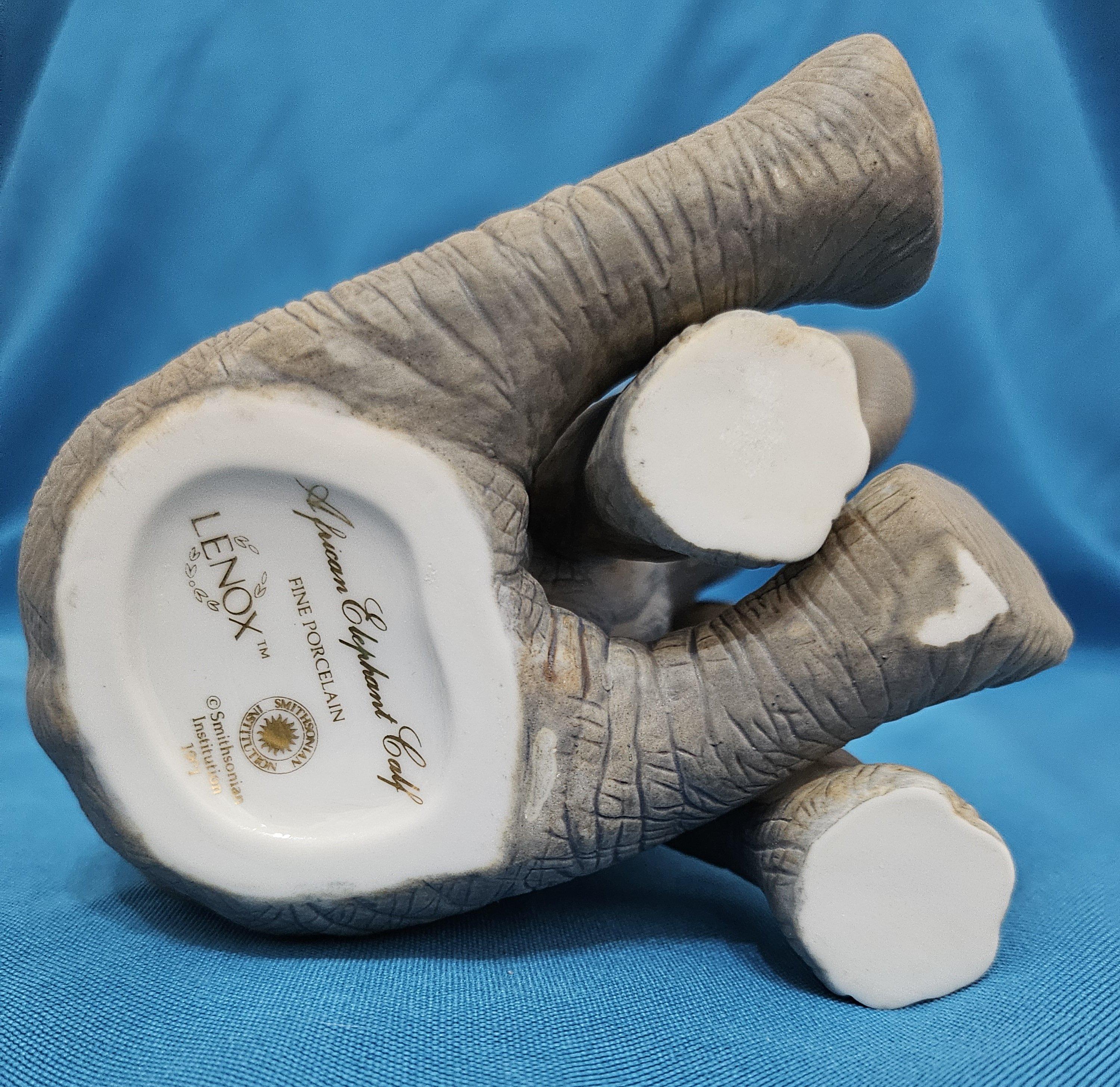 Escultura de ternero elefante africano de porcelana fina de Lenox OFERTA DE CIERRE Porcelana en venta