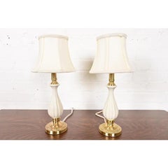 Lenox Lighting by Quoizel Hollywood Regency Porzellan Tischlampen, Paar