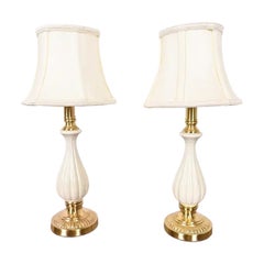 Lenox Lighting by Quoizel Hollywood Regency Porzellan Tischlampen, Paar