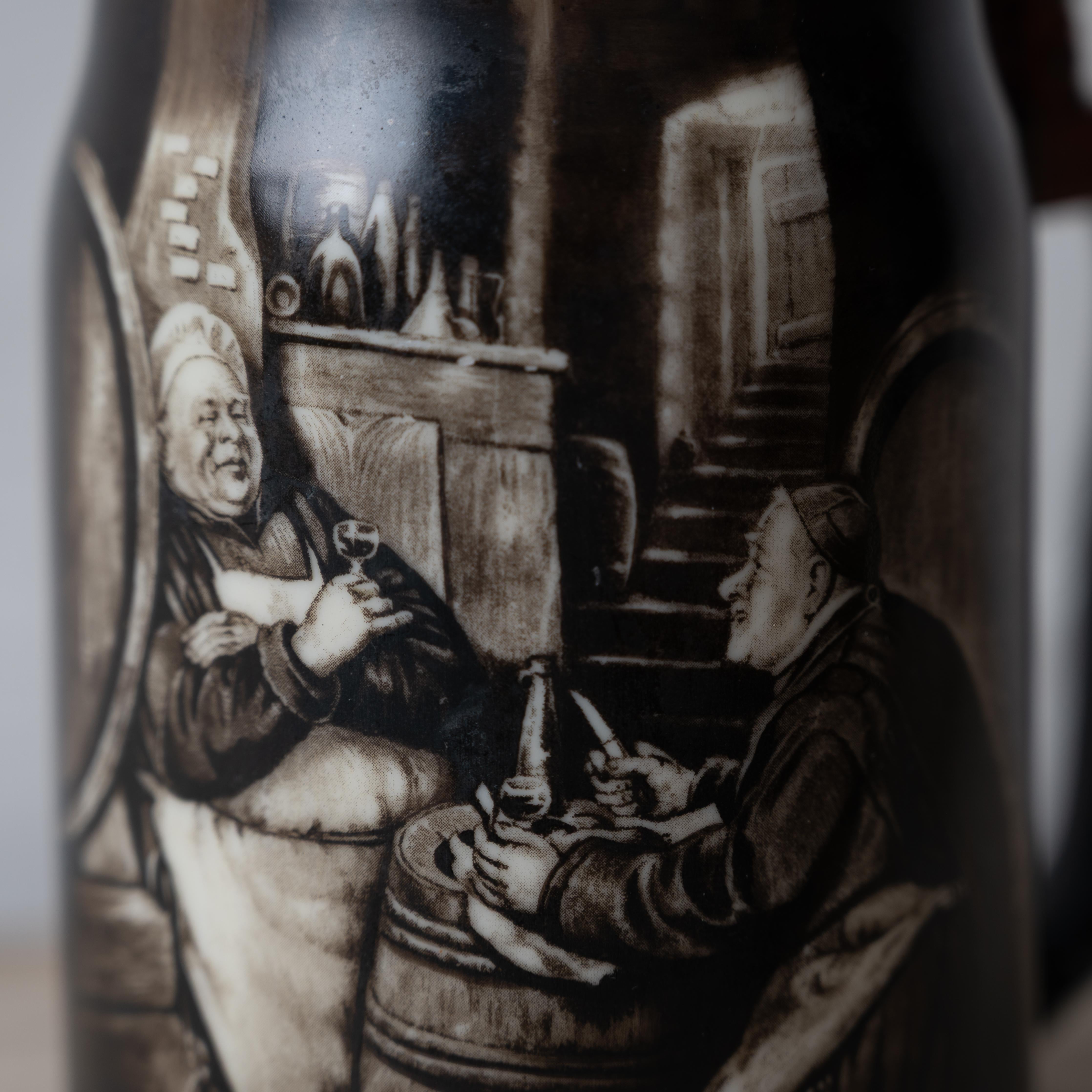 Lenox Monk Sterling and Copper Mounted Stein In Good Condition For Sale In Savannah, GA