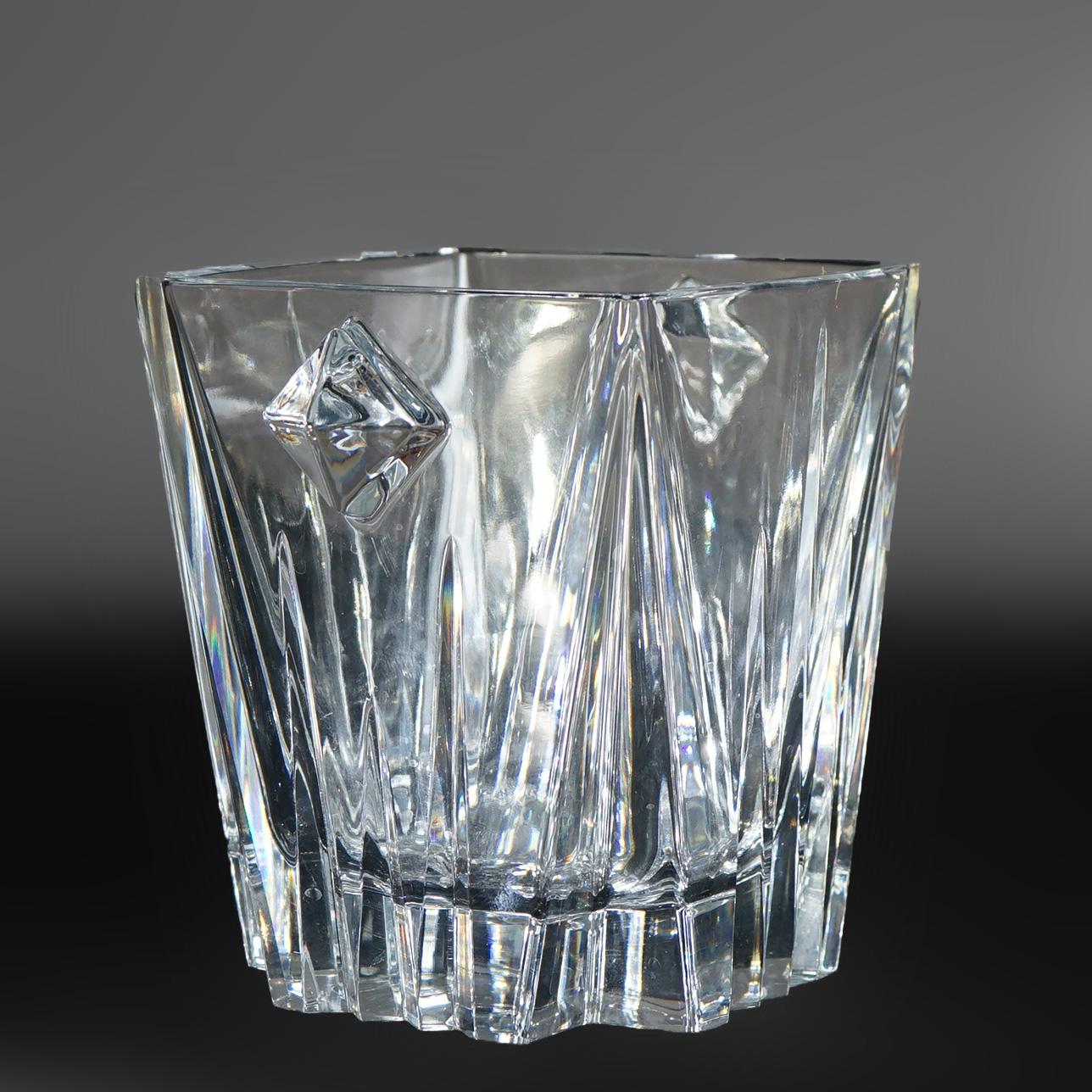 Seau à glace à double poignée Lenox Ovations en cristal 20e siècle en vente 6