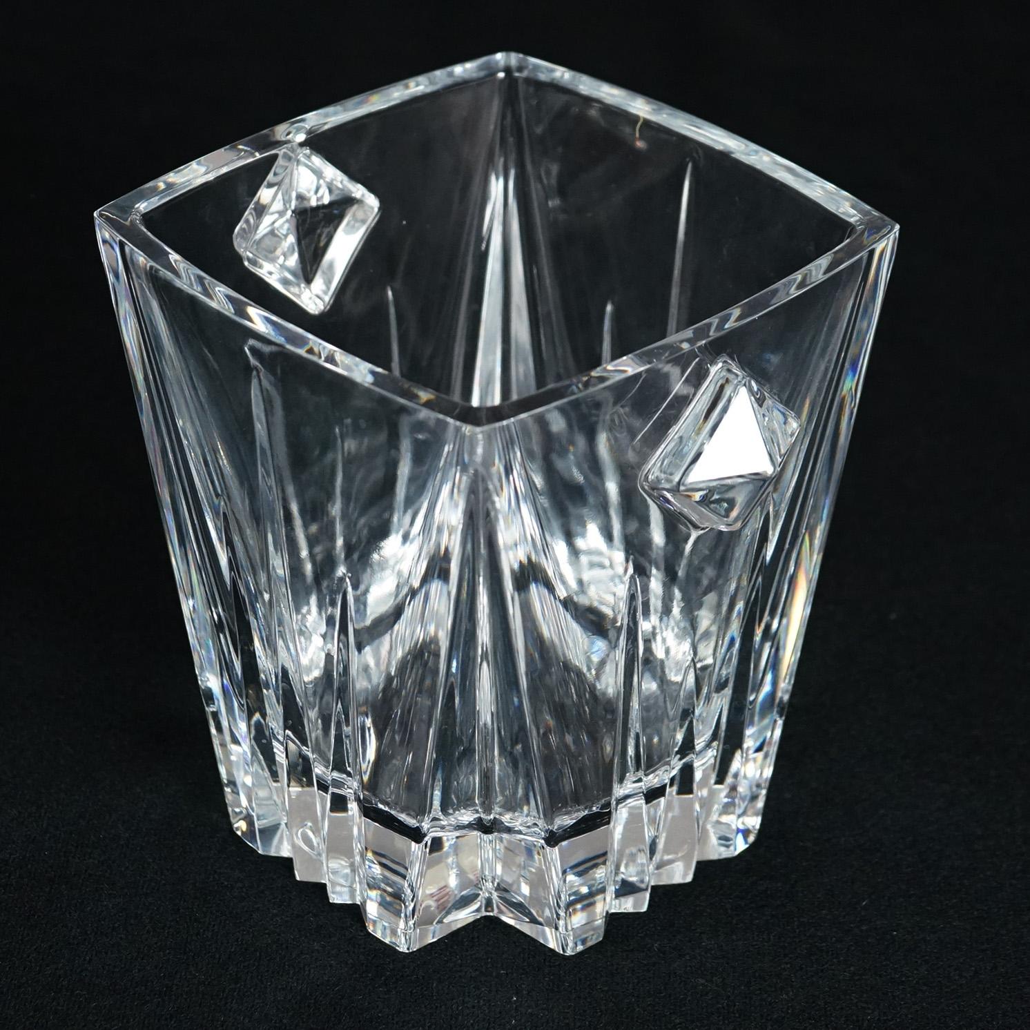 Seau à glace à double poignée Lenox Ovations en cristal 20e siècle Bon état - En vente à Big Flats, NY