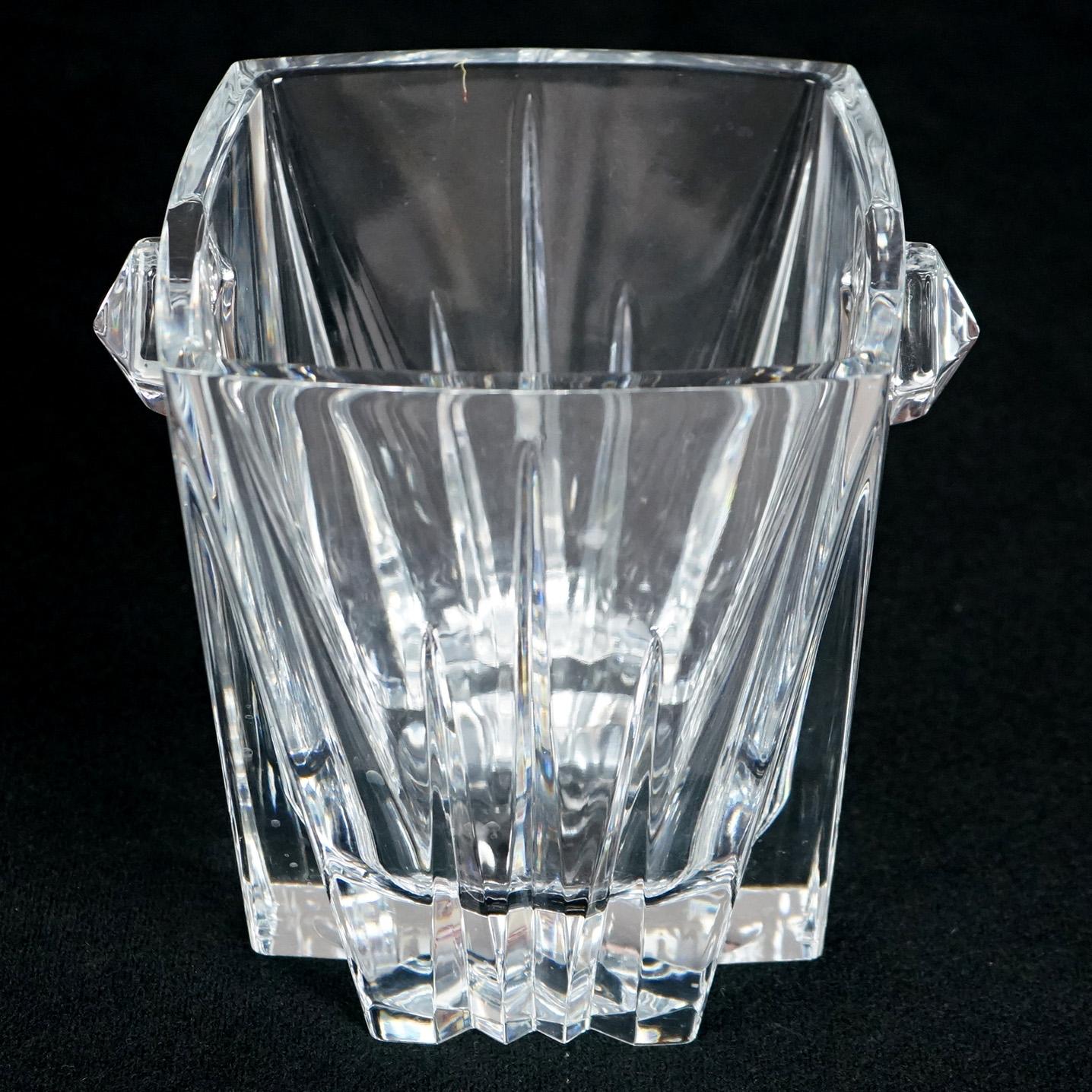 20ième siècle Seau à glace à double poignée Lenox Ovations en cristal 20e siècle en vente