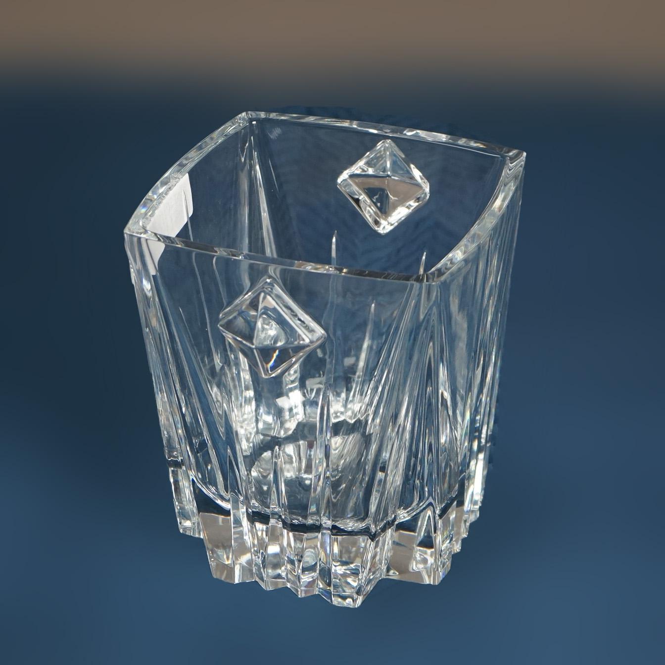 Seau à glace à double poignée Lenox Ovations en cristal 20e siècle en vente 1