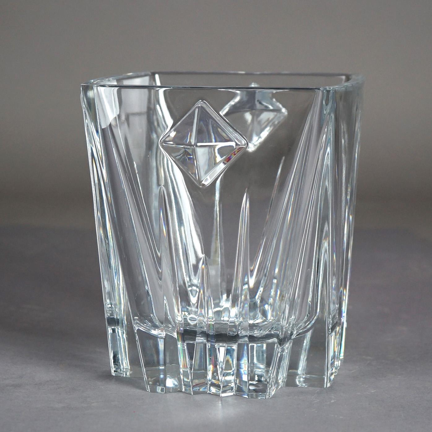 Seau à glace à double poignée Lenox Ovations en cristal 20e siècle en vente 4