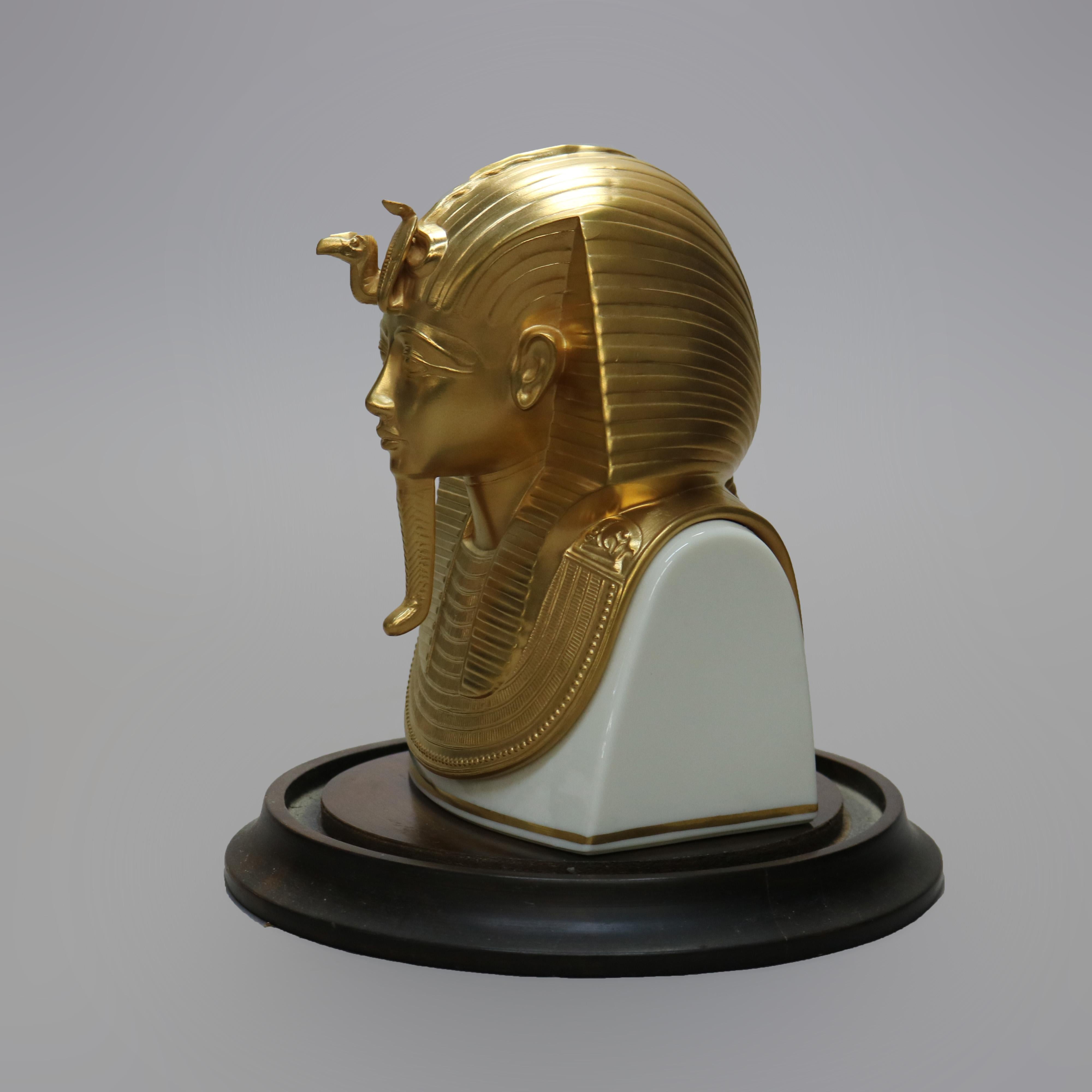 American Lenox Parcel Gilt Porcelain King Tut Mask for Metropolitan Museum of Art, 20th C