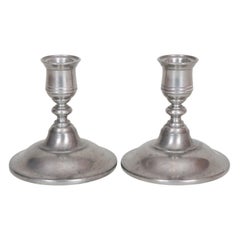 Lenox Pewter Candlestick Holders - a Pair