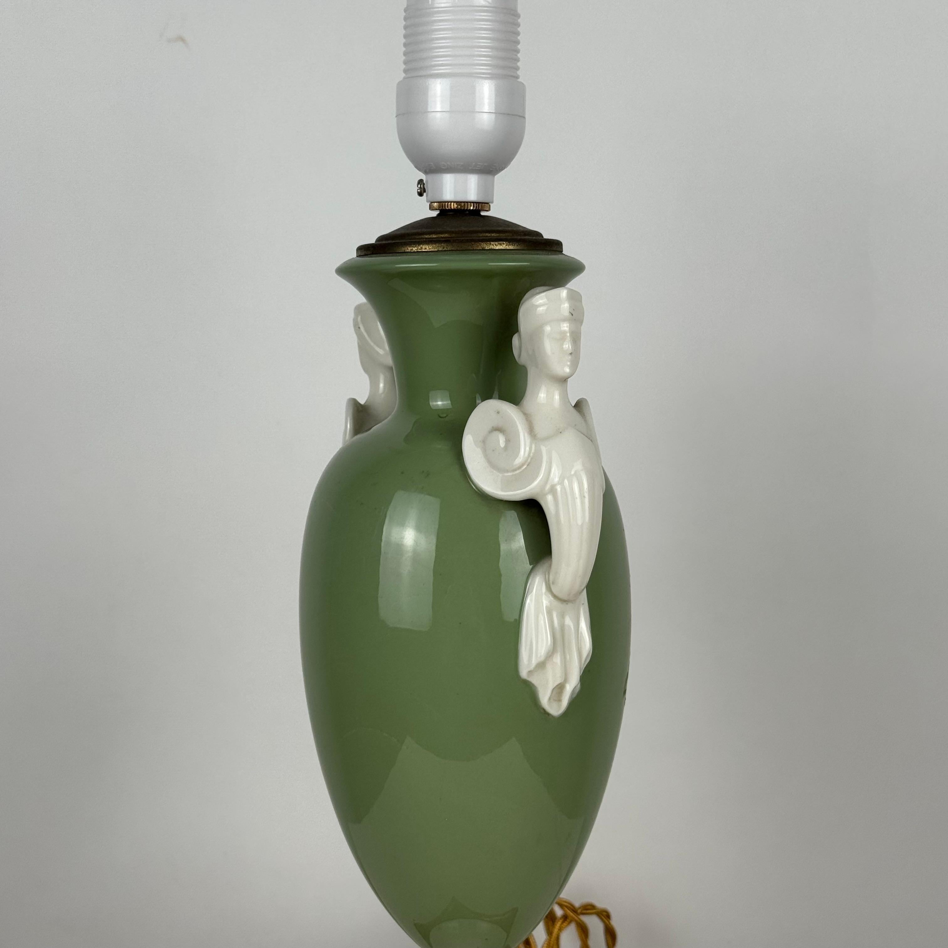 Lenox Porcelain Neoclassical Desk or Table Lamp For Sale 1