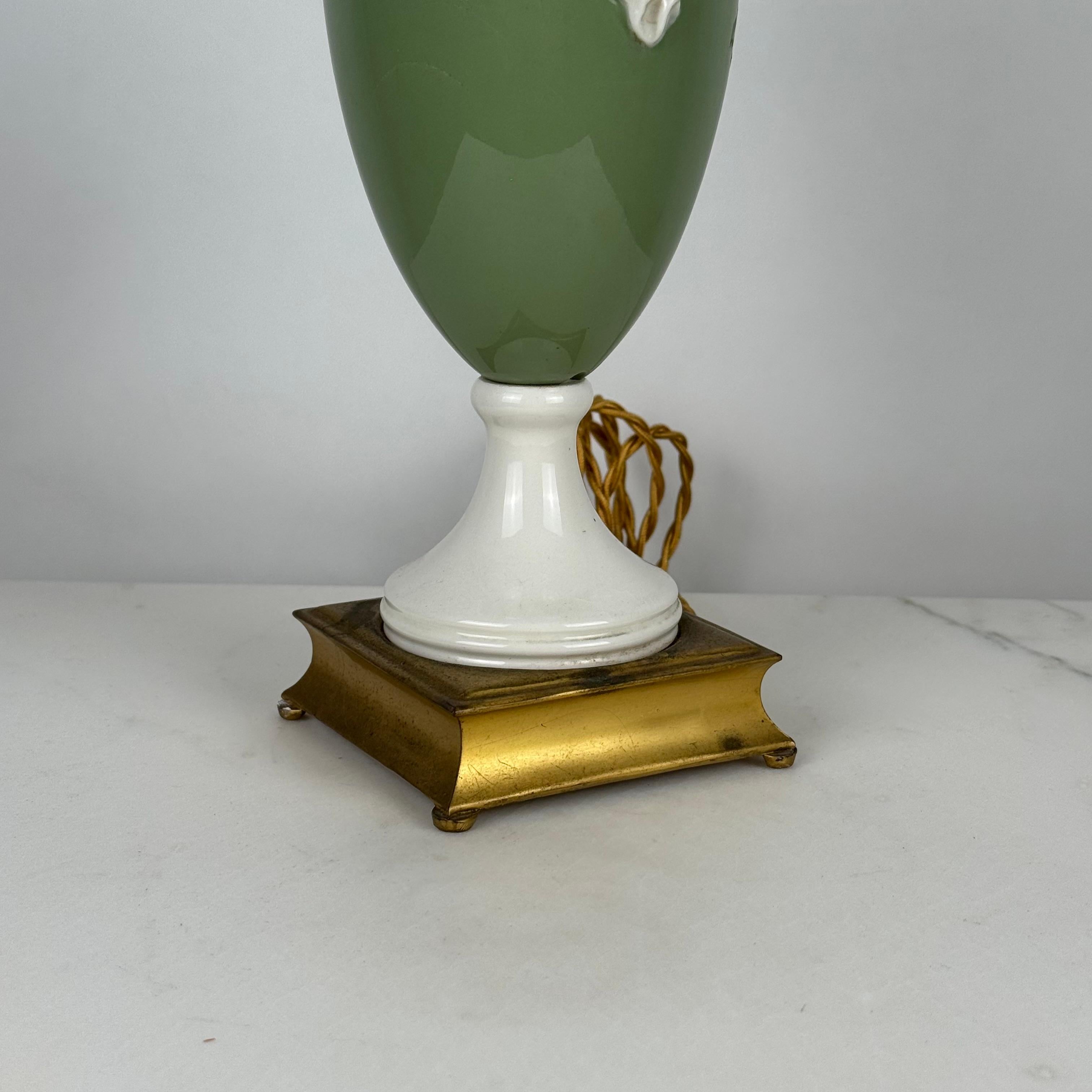 Lenox Porcelain Neoclassical Desk or Table Lamp For Sale 2