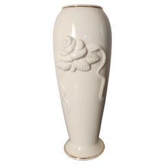 Vintage 1970s Lenox Porcelain Rose Blossom Bud Vase