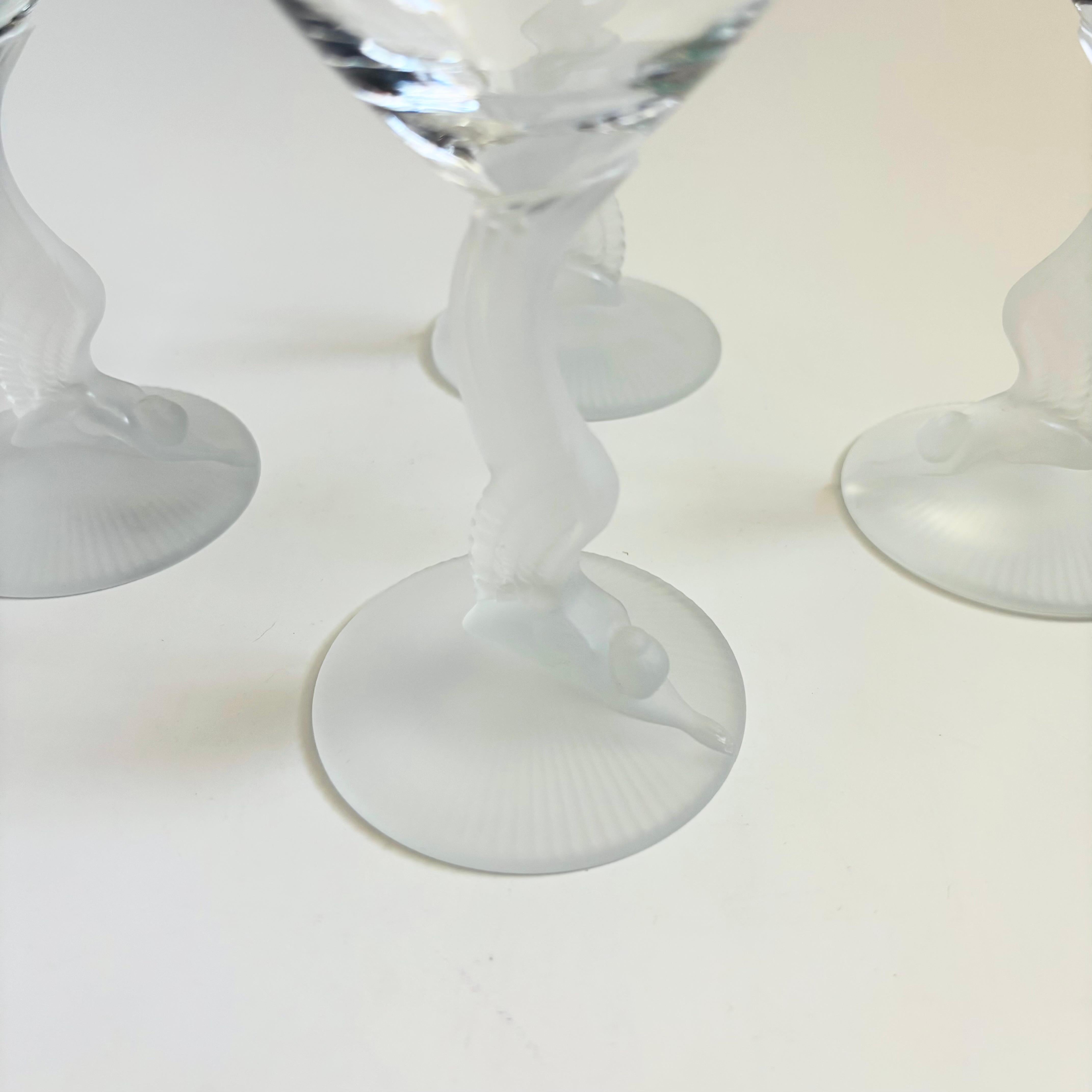 Lenox Swan Lake Wine Glasses - Set of 4 For Sale 1