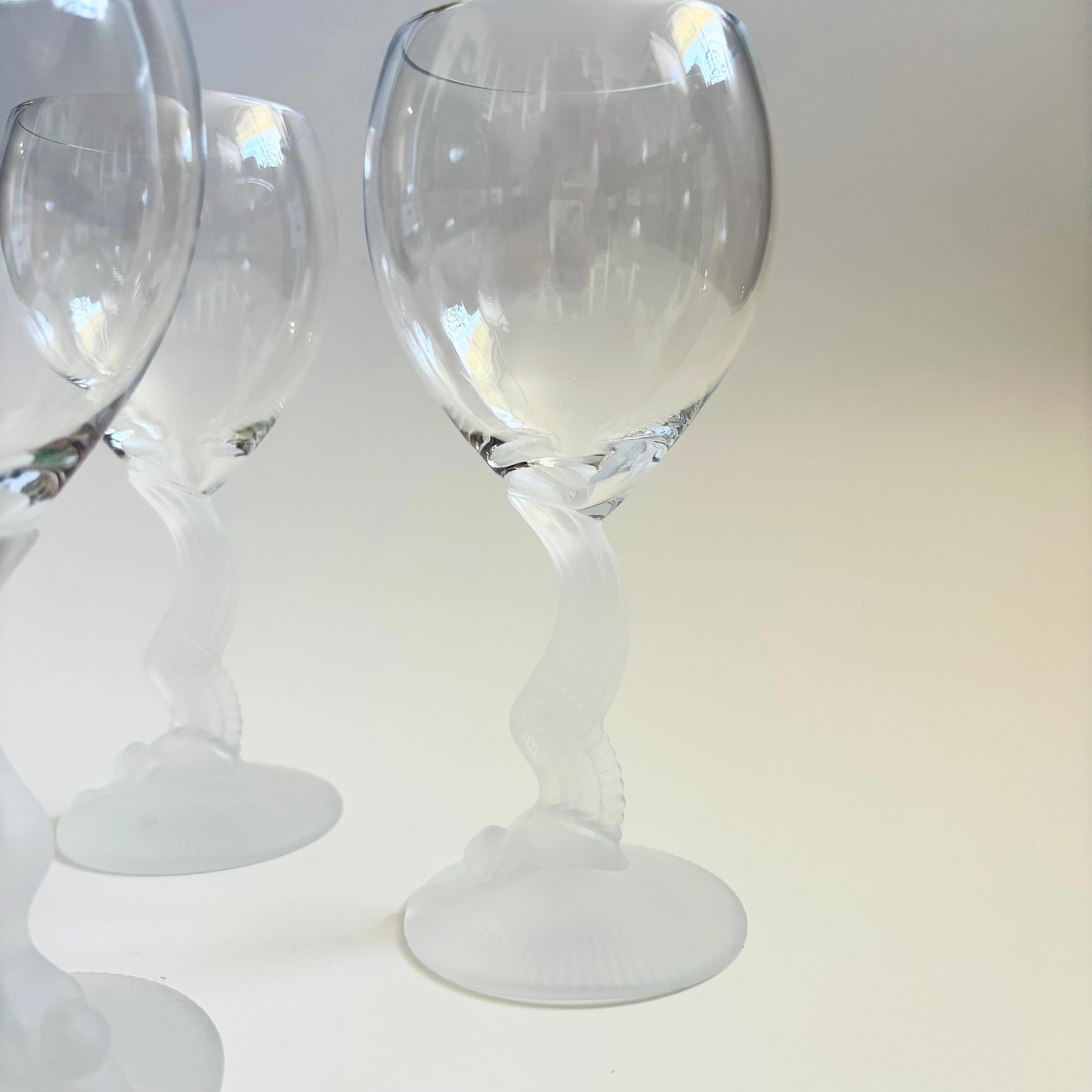 Lenox Swan Lake Wine Glasses - Set of 4 For Sale 2
