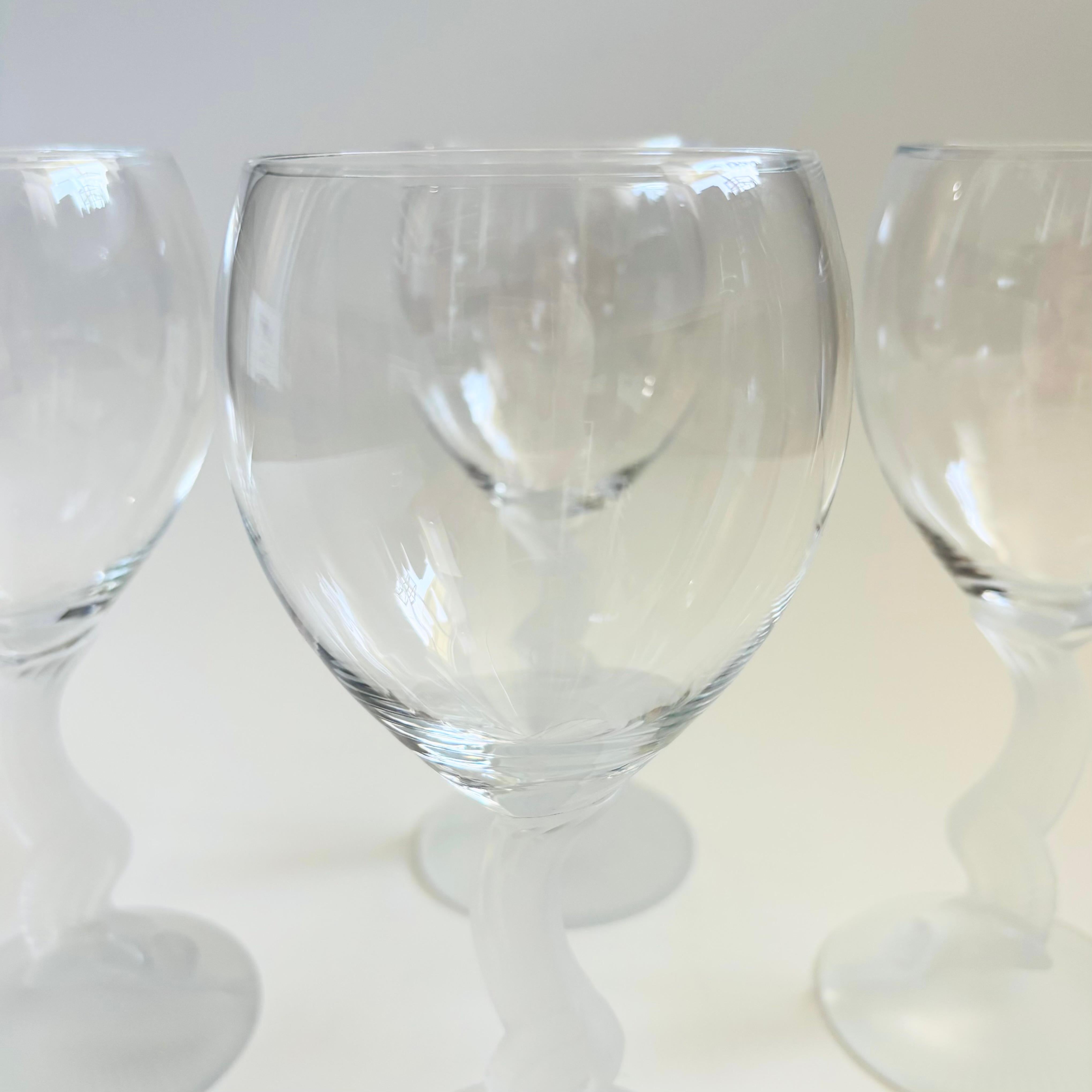 Lenox Swan Lake Wine Glasses - Set of 4 For Sale 3