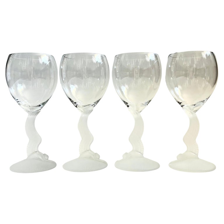Lenox Swan Lake Wine Glasses - Set of 4 For Sale at 1stDibs