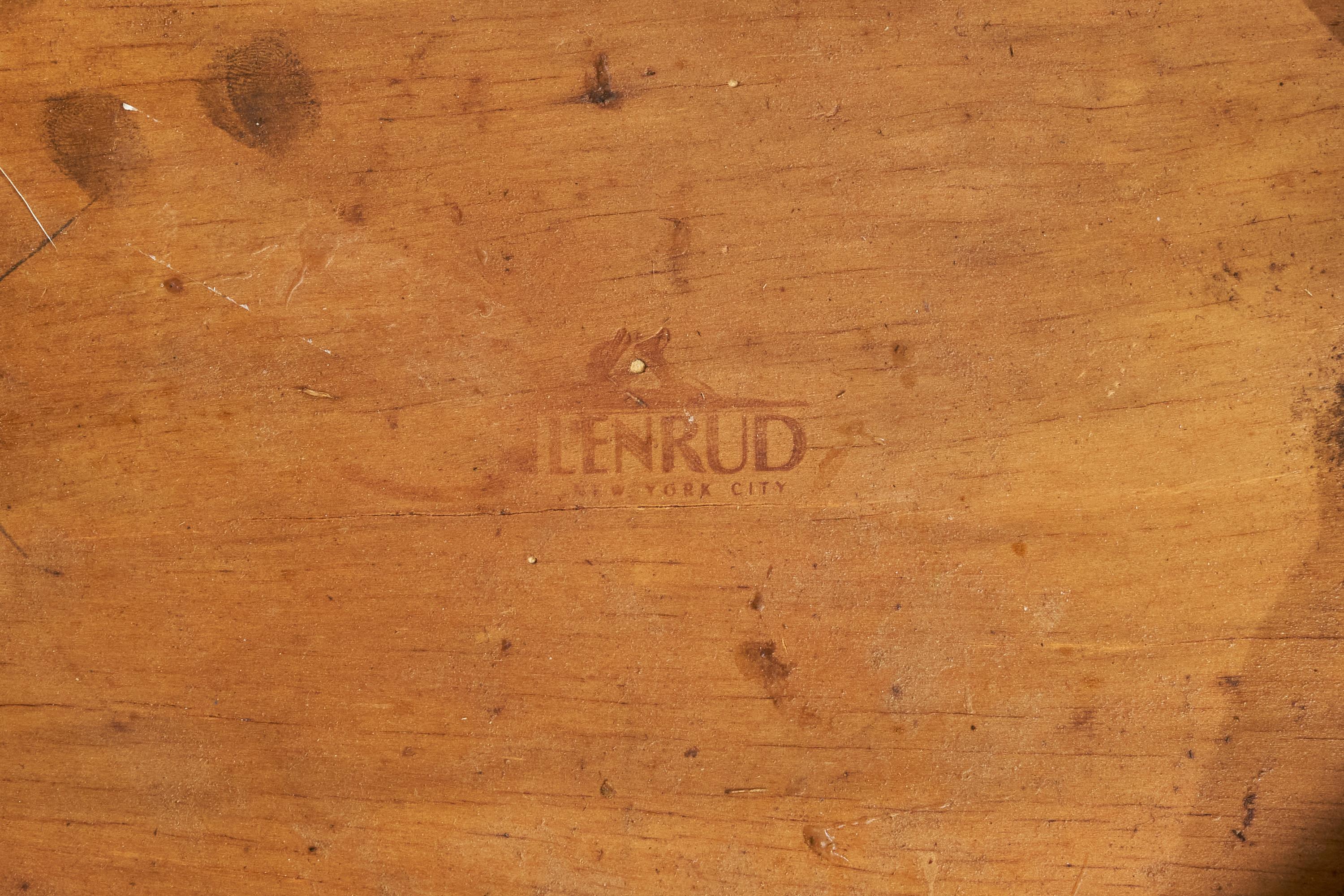 Lenrud, table d'appoint, Oak, États-Unis, années 1950 en vente 1