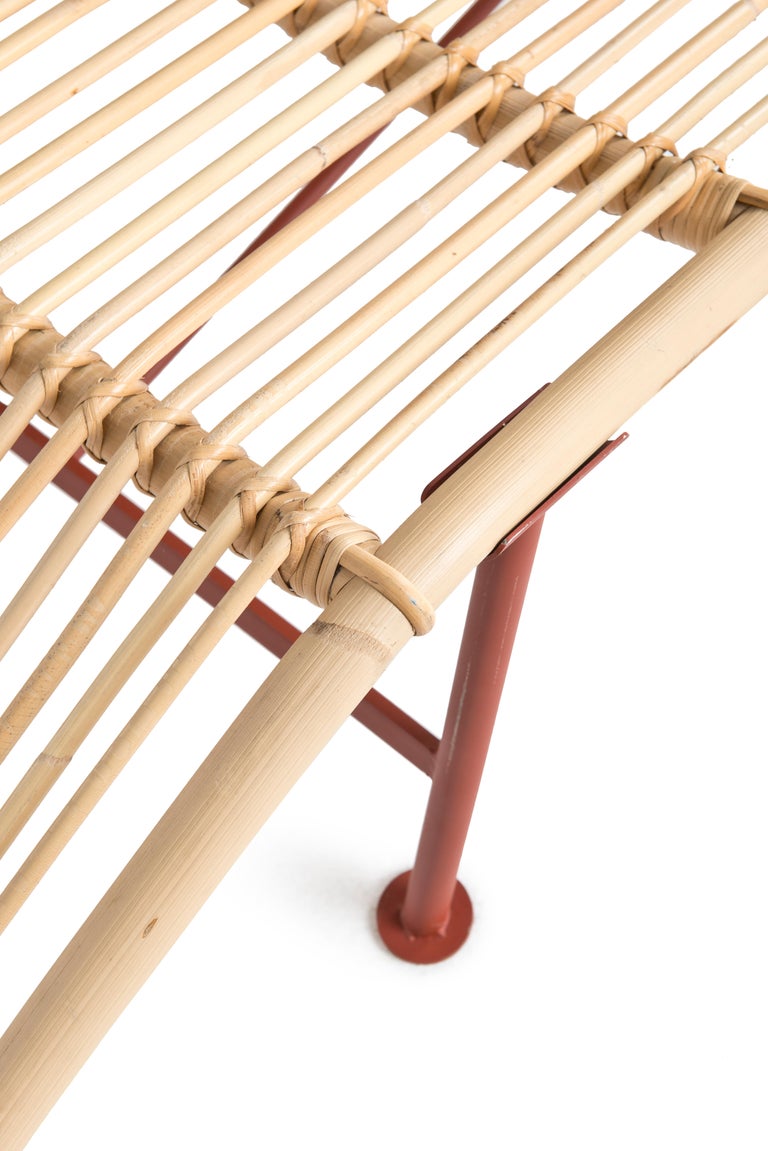 Lensvelt Cane Divan Lounge Chair For Sale at 1stDibs