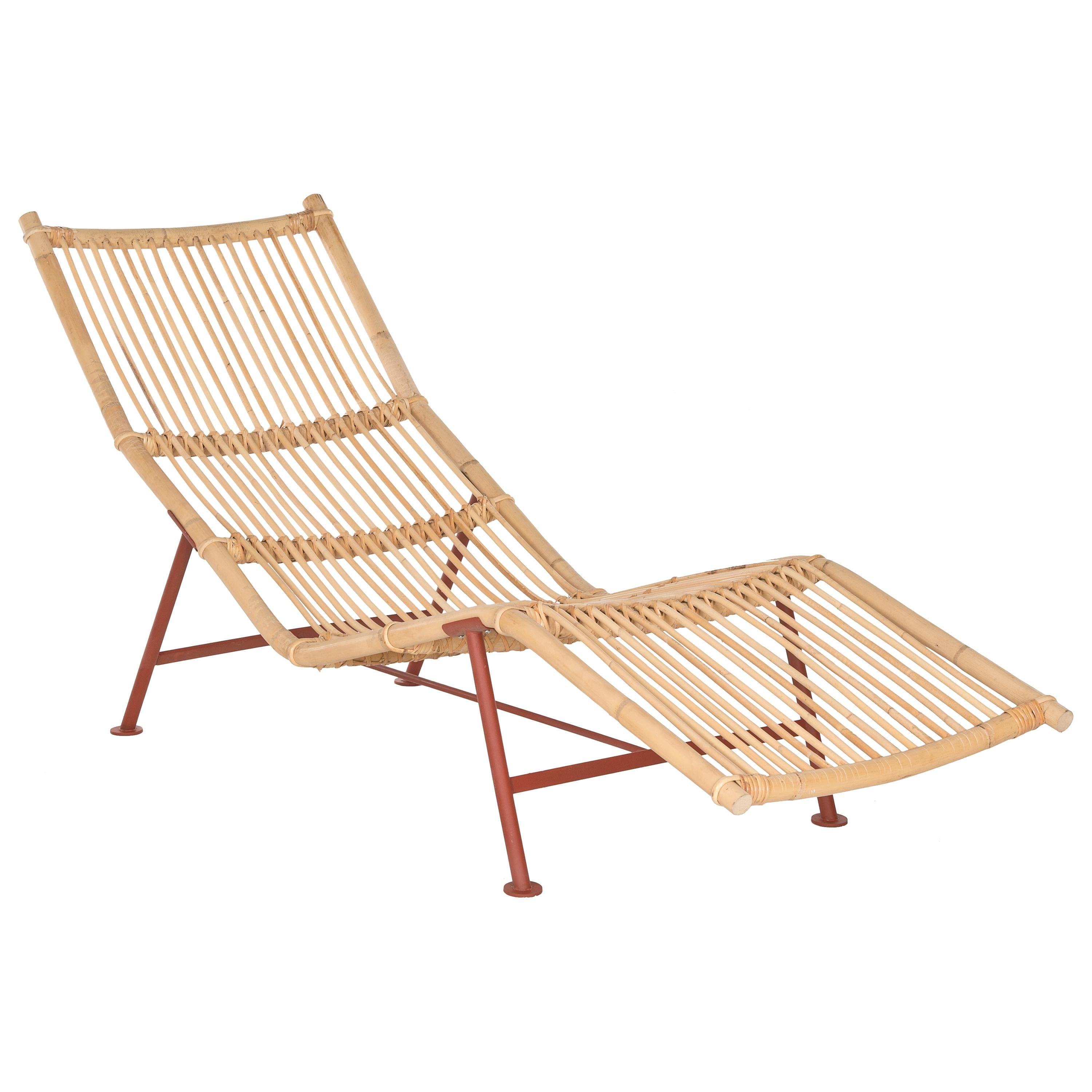 Lensvelt Cane Divan Lounge Chair For Sale