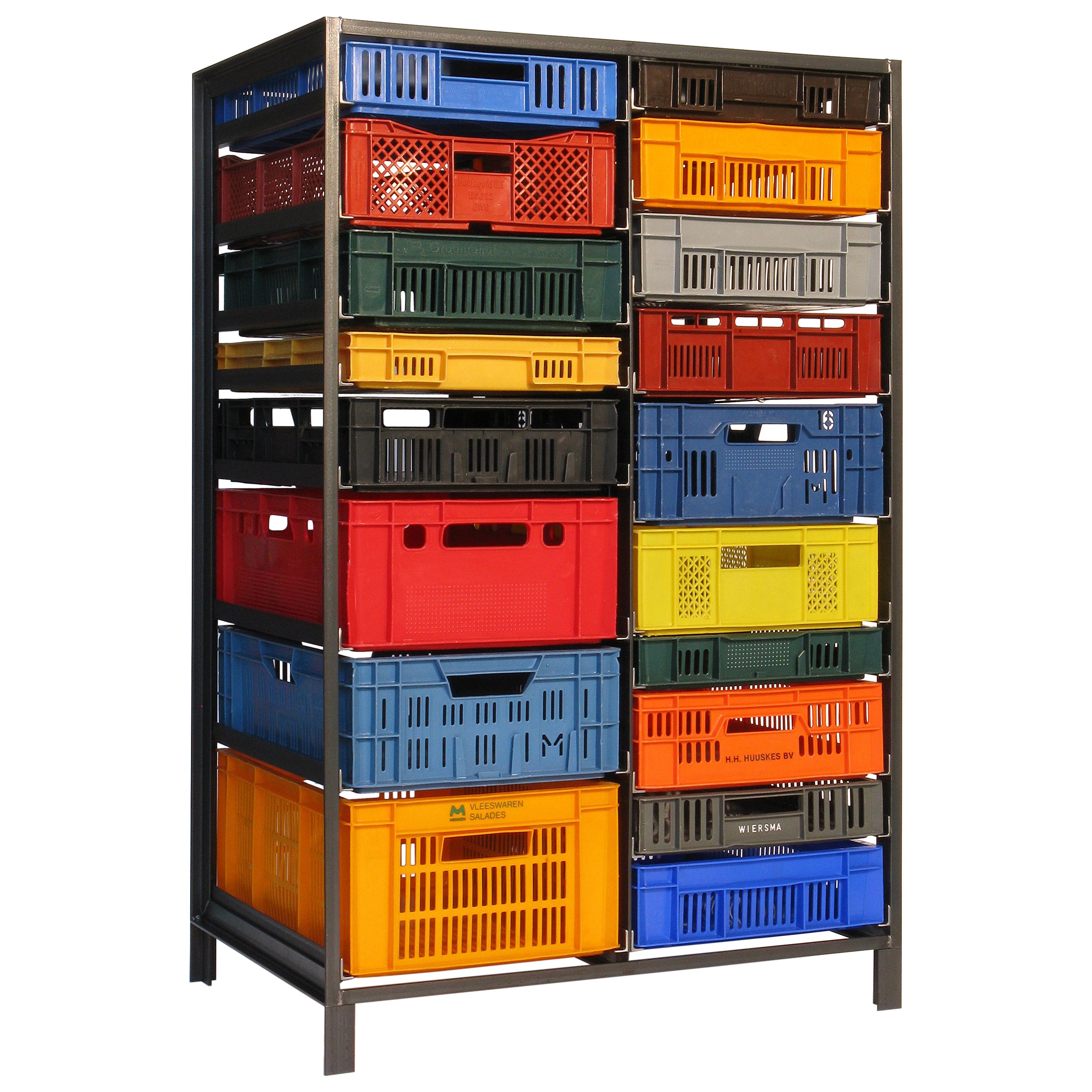 Lensvelt Crate Cabinet, Two Columns For Sale