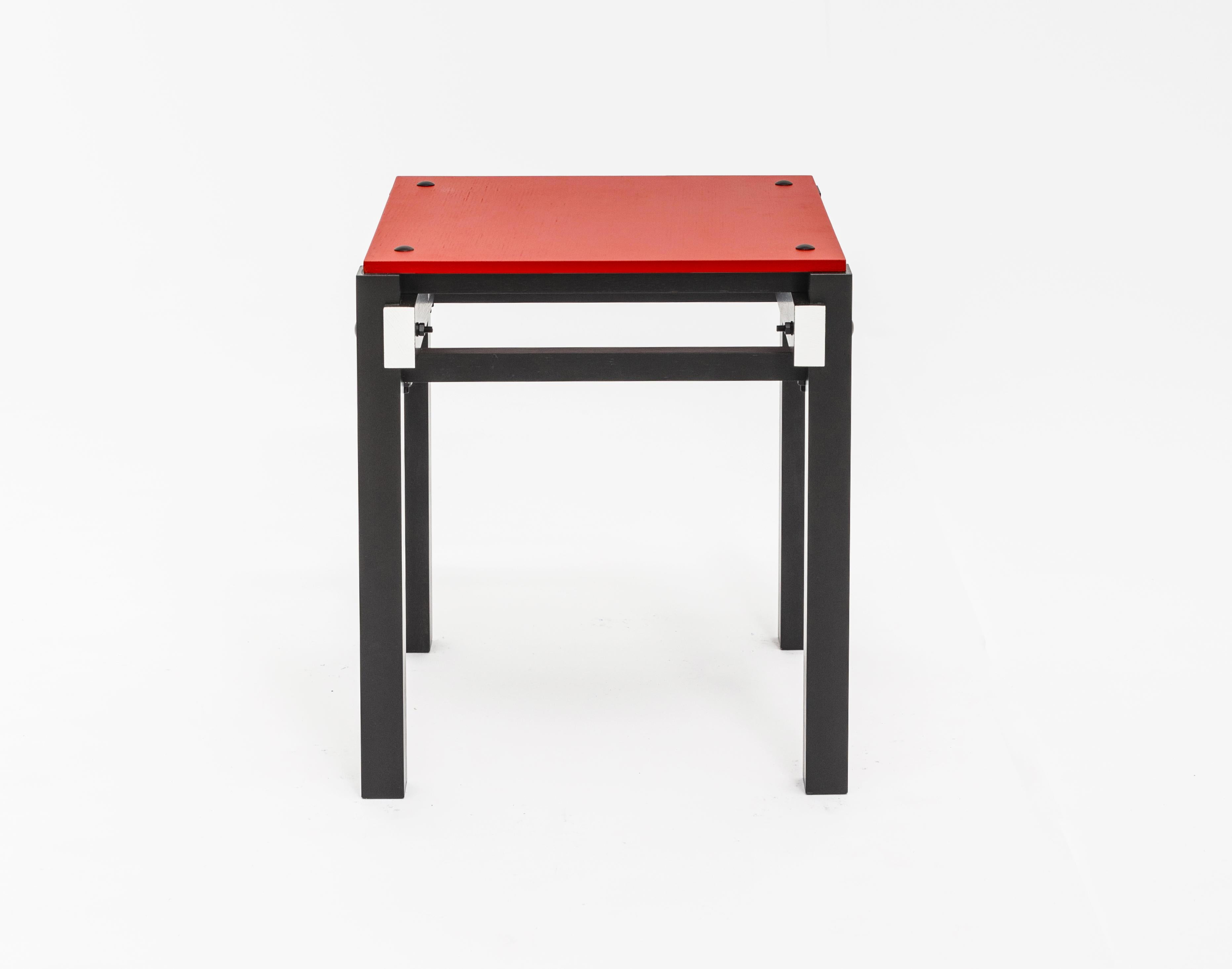 Military-Hocker von Gerrit Rietveld, abgeschrägt (Moderne) im Angebot