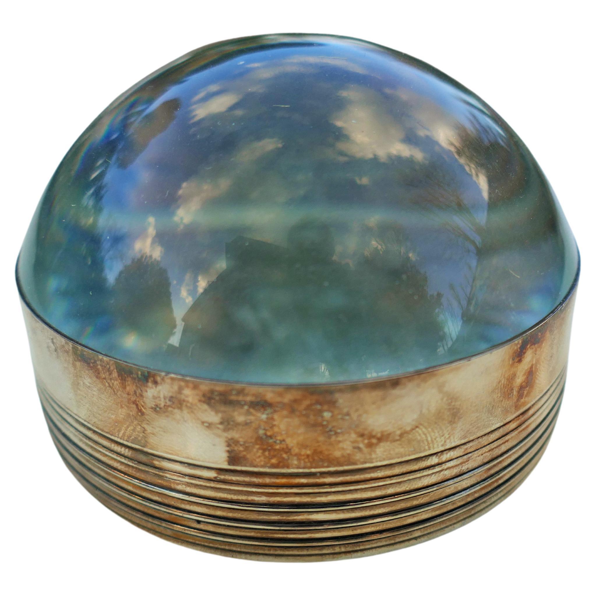 Silver paperweight lens attributed to Miracles In Good Condition In Lugo, IT