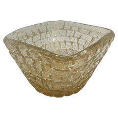 Vase en verre par Ercole Barovier – Série « Lenti » avec or, Murano