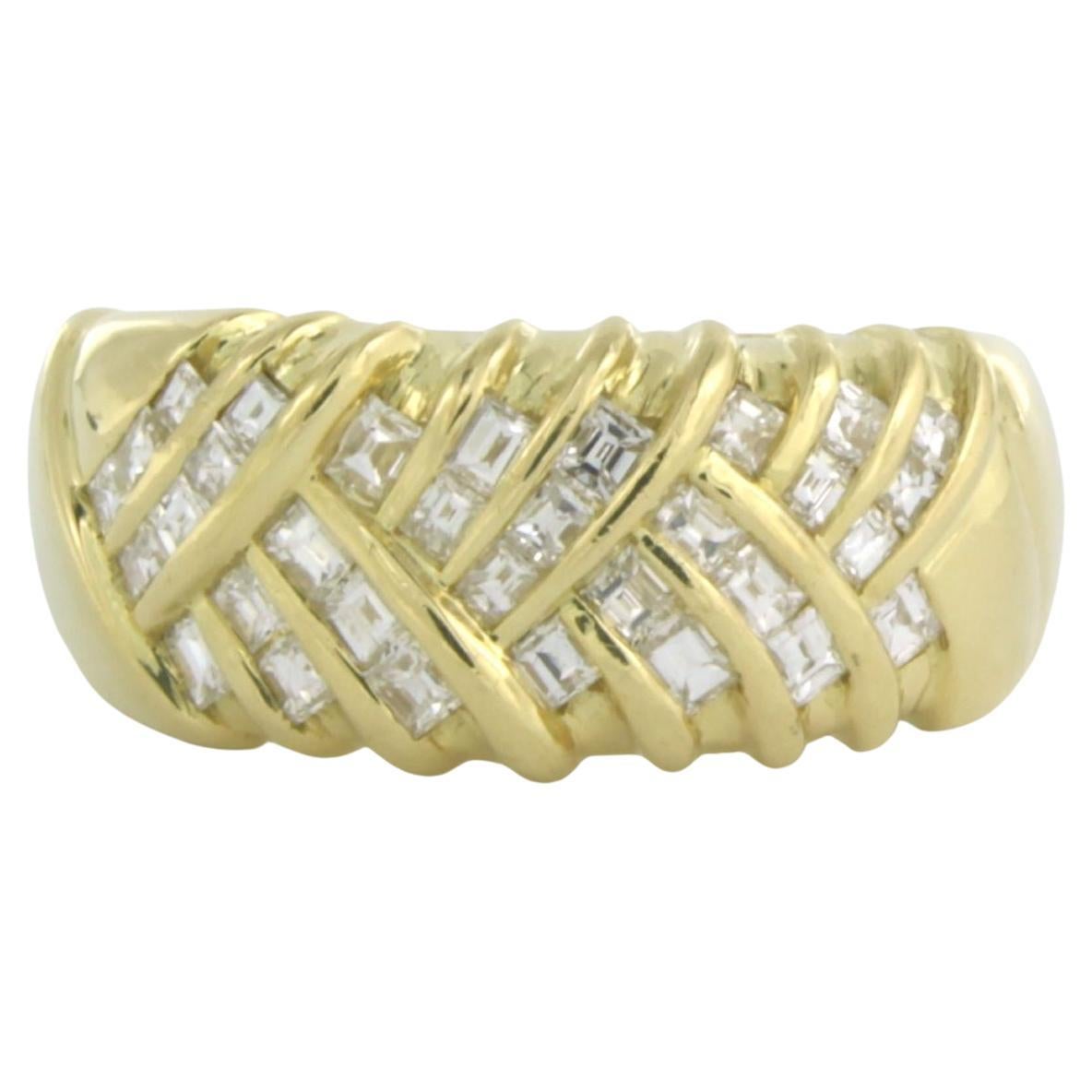 Lenti - Ring set with diamonds 18k yellow gold For Sale