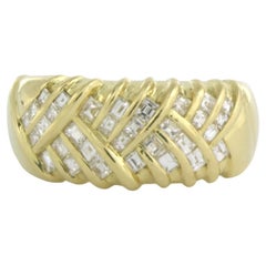 Lenti - Ring set with diamonds 18k yellow gold