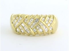 Lenti ring with square cut diamonds up to 0.50ct 18k gold 11.2 grams