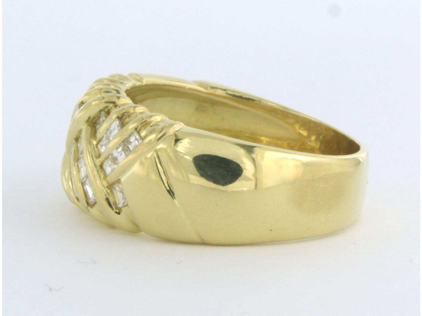 Lenti Ring mit Diamanten im Quadratschliff bis zu 0,50ct 18k Gold 11,2 Gramm (Carréeschliff) im Angebot