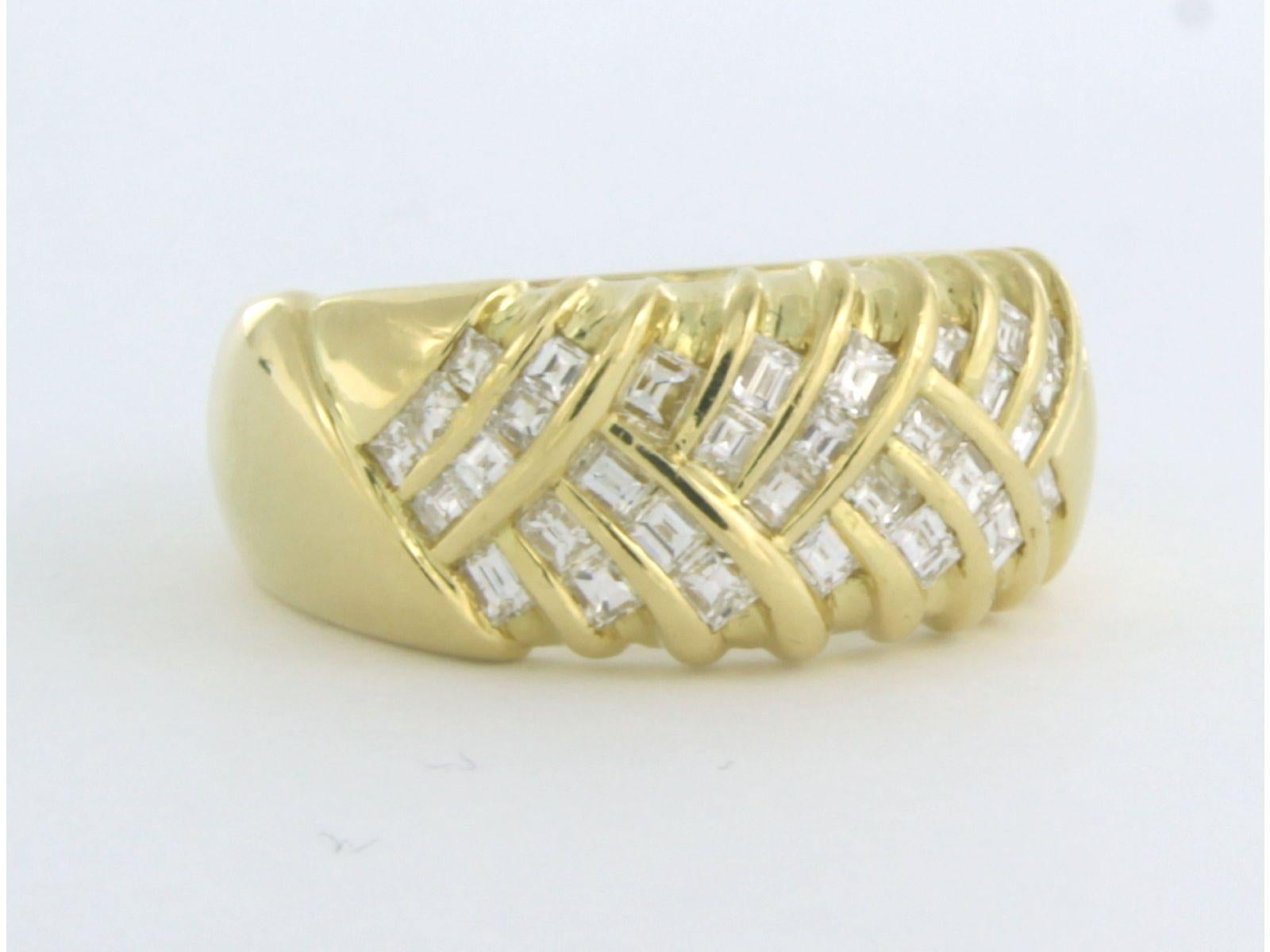 Lenti Ring mit Diamanten im Quadratschliff bis zu 0,50ct 18k Gold 11,2 Gramm im Angebot 1