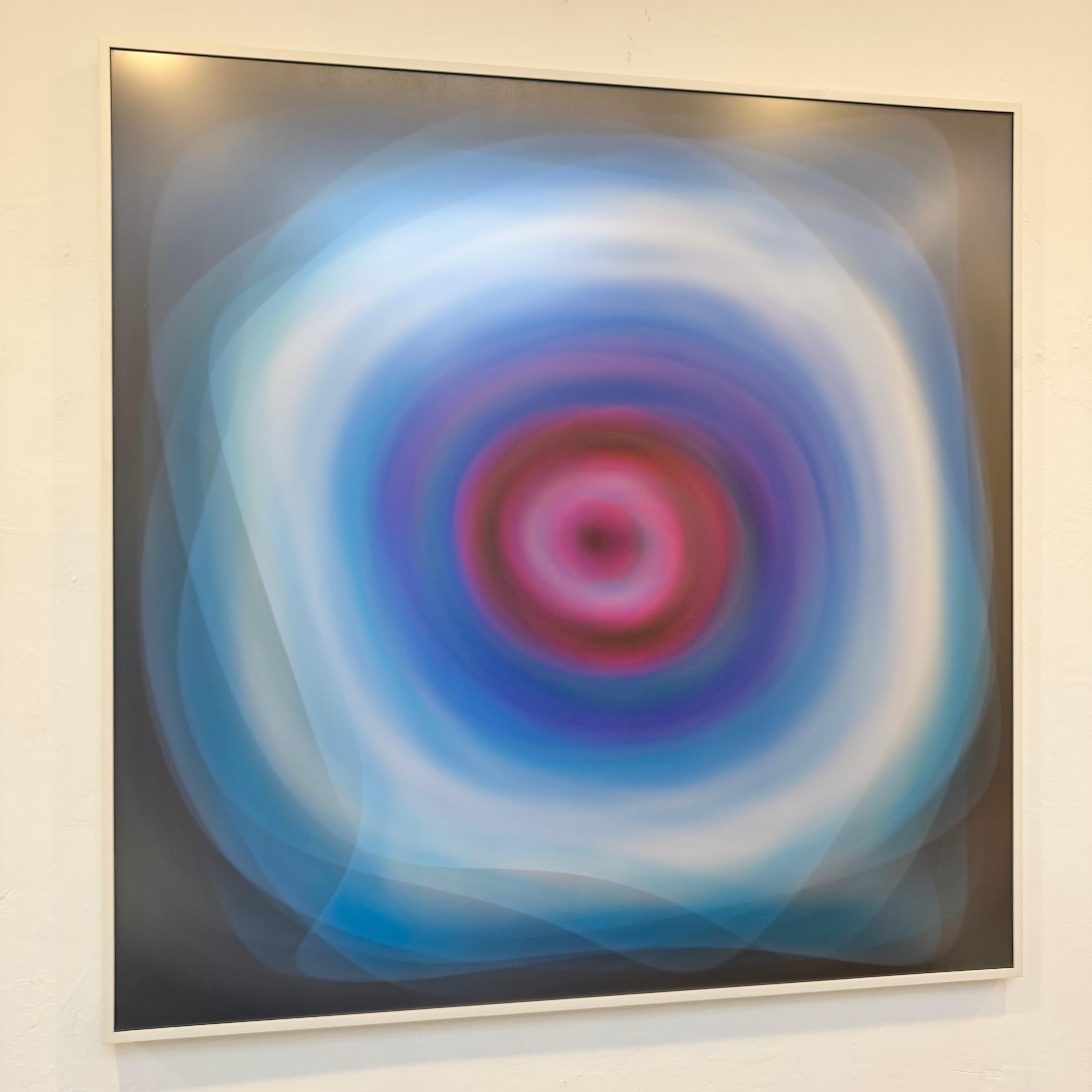 Lentikularkunstwerk in Blau von Bruce Reinfeld, 2020er Jahre, USA im Zustand „Gut“ im Angebot in Los Angeles, CA