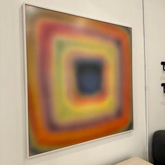 Opera d'arte lenticolare in arancione di Bruce Reinfeld, anni 2020, USA