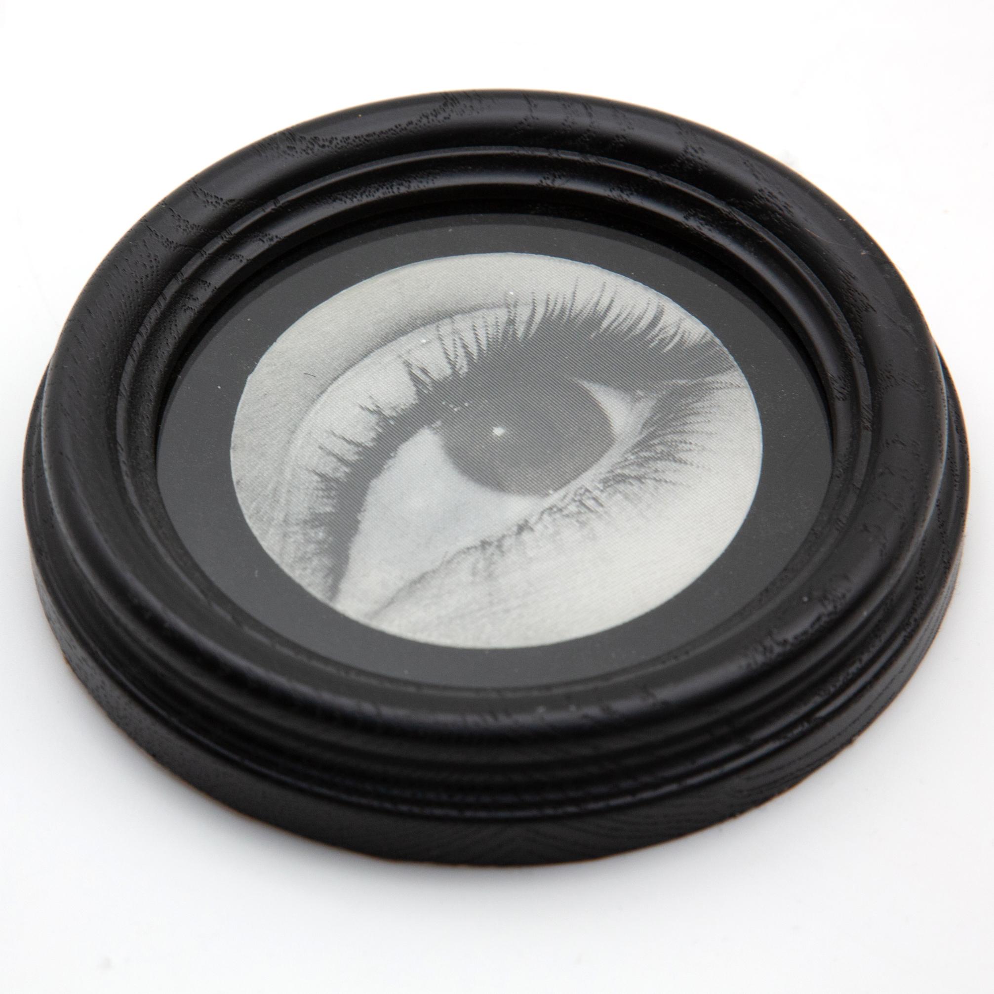 Lenticular Eye in Round Frame In Excellent Condition In New York, NY