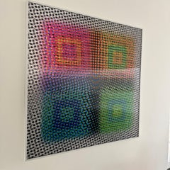 Lenticular 'Four Square' Artwork by Bruce Reinfeld, 2020s USA