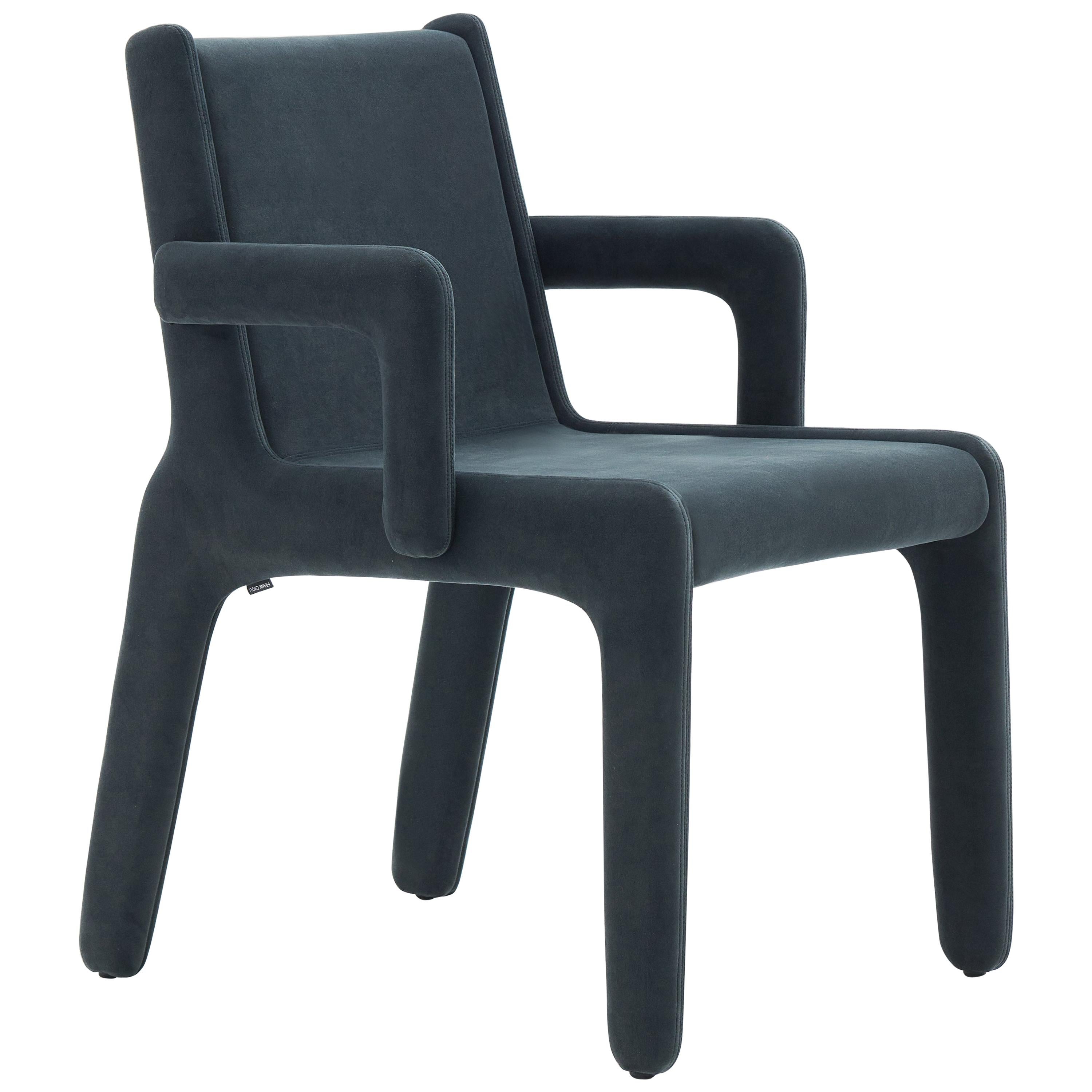 Lento Armchair Pewter Grey by Frank Chou For Sale