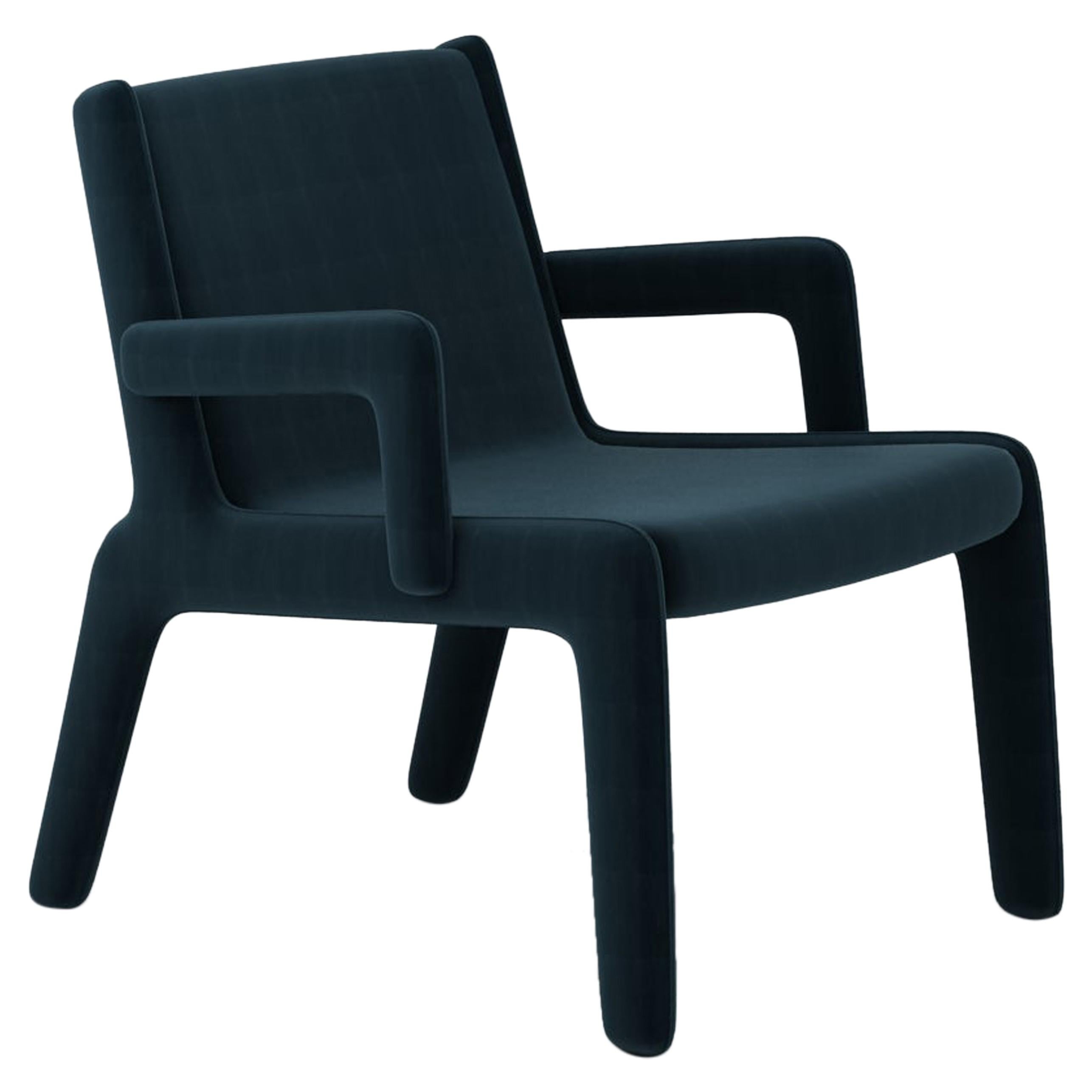 Lento Lounge Chair Dark Blue by Frank Chou For Sale