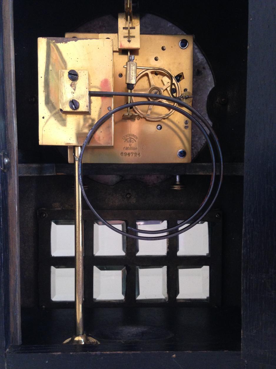 20th Century Art Deco German Brass Mantel Clock, by Lenzkirch, circa 1920