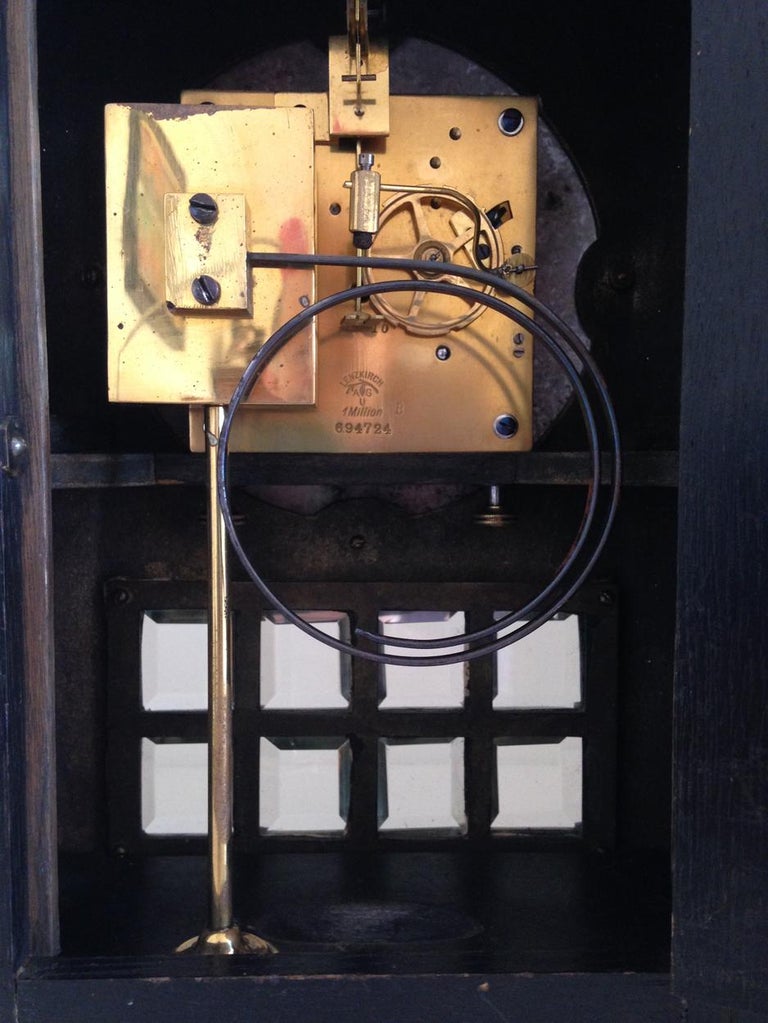Art Deco German Brass Mantel Clock, by Lenzkirch, circa 1920 For Sale 2