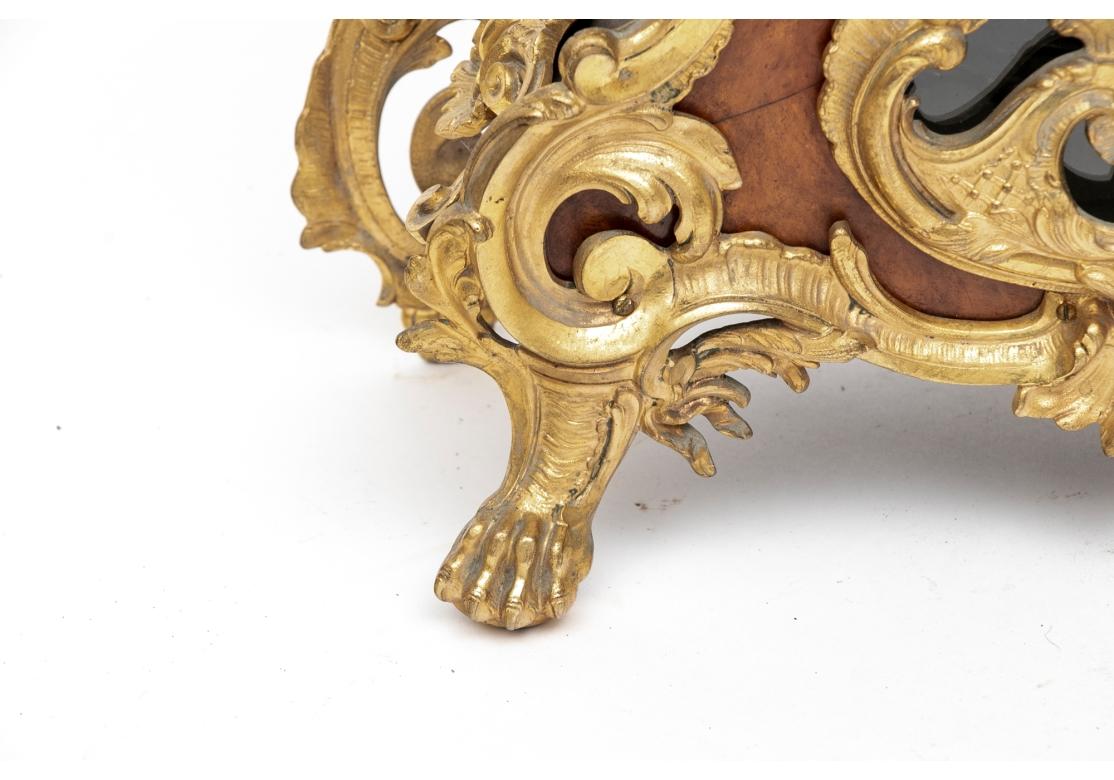 Lenzkirch Germany Wood And Dore Mantel Clock Circa 1890-1895 For Sale 7