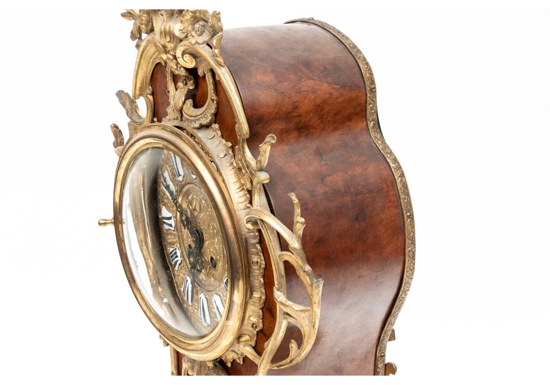 Lenzkirch Germany Wood And Dore Mantel Clock Circa 1890-1895 For Sale 8