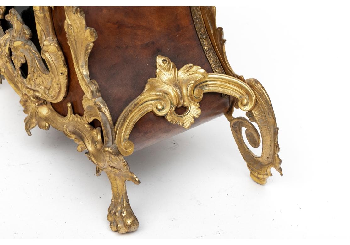 Baroque Lenzkirch Germany Wood And Dore Mantel Clock Circa 1890-1895 For Sale