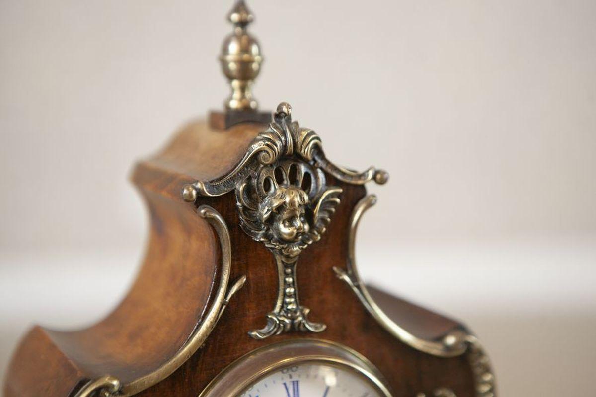 Lenzkirch Mantel Clock in Walnut Case, Early 20th Century For Sale 2