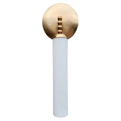 LEO 70cm (27.5") wall sconce in opaline glass and aged brass