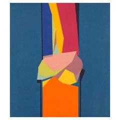 Leo Arnak Pedersen, artiste danois référencé, acrylique/toile, composition abstraite