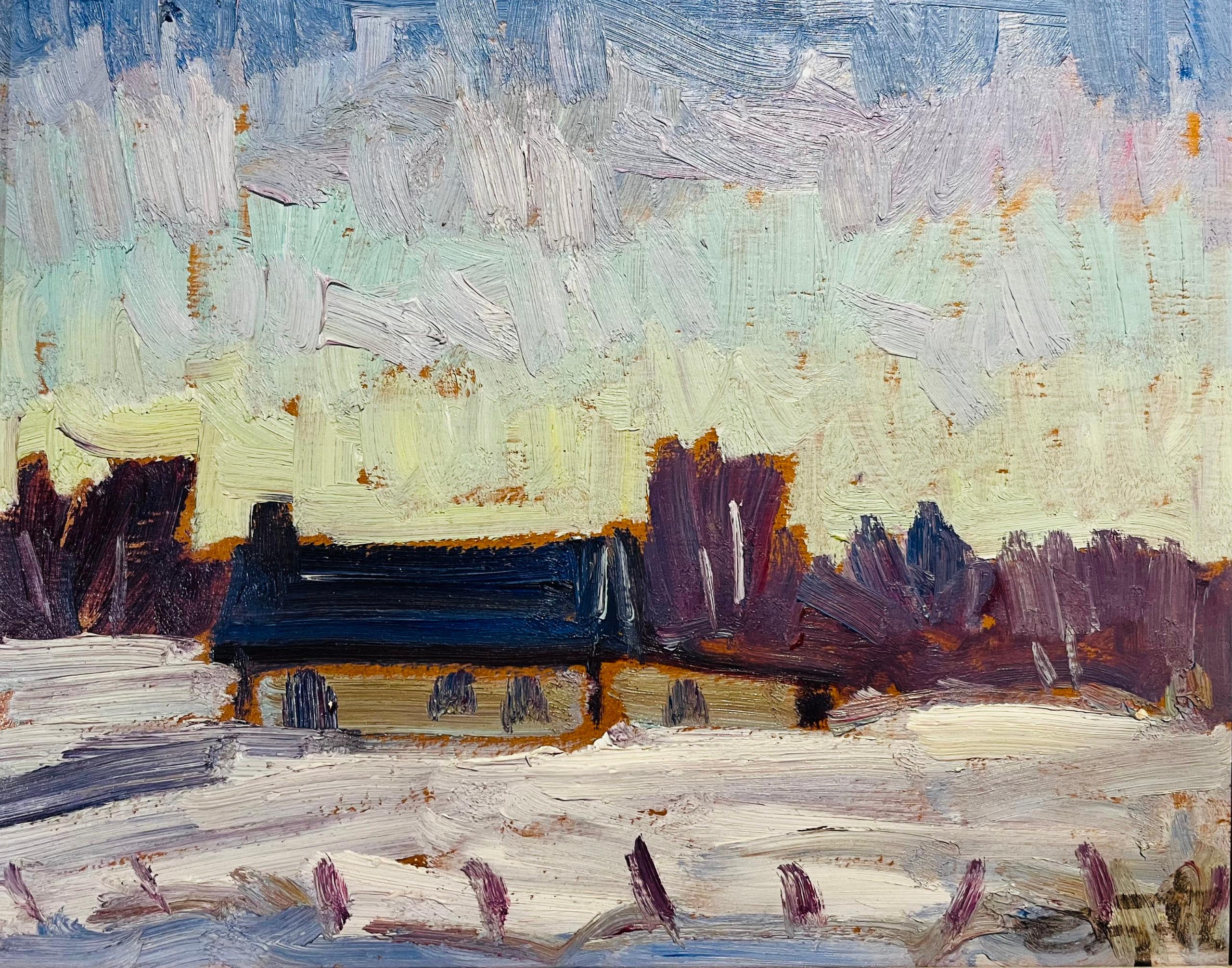 Leo Ayotte Landscape Painting – Landschaft in Quebec