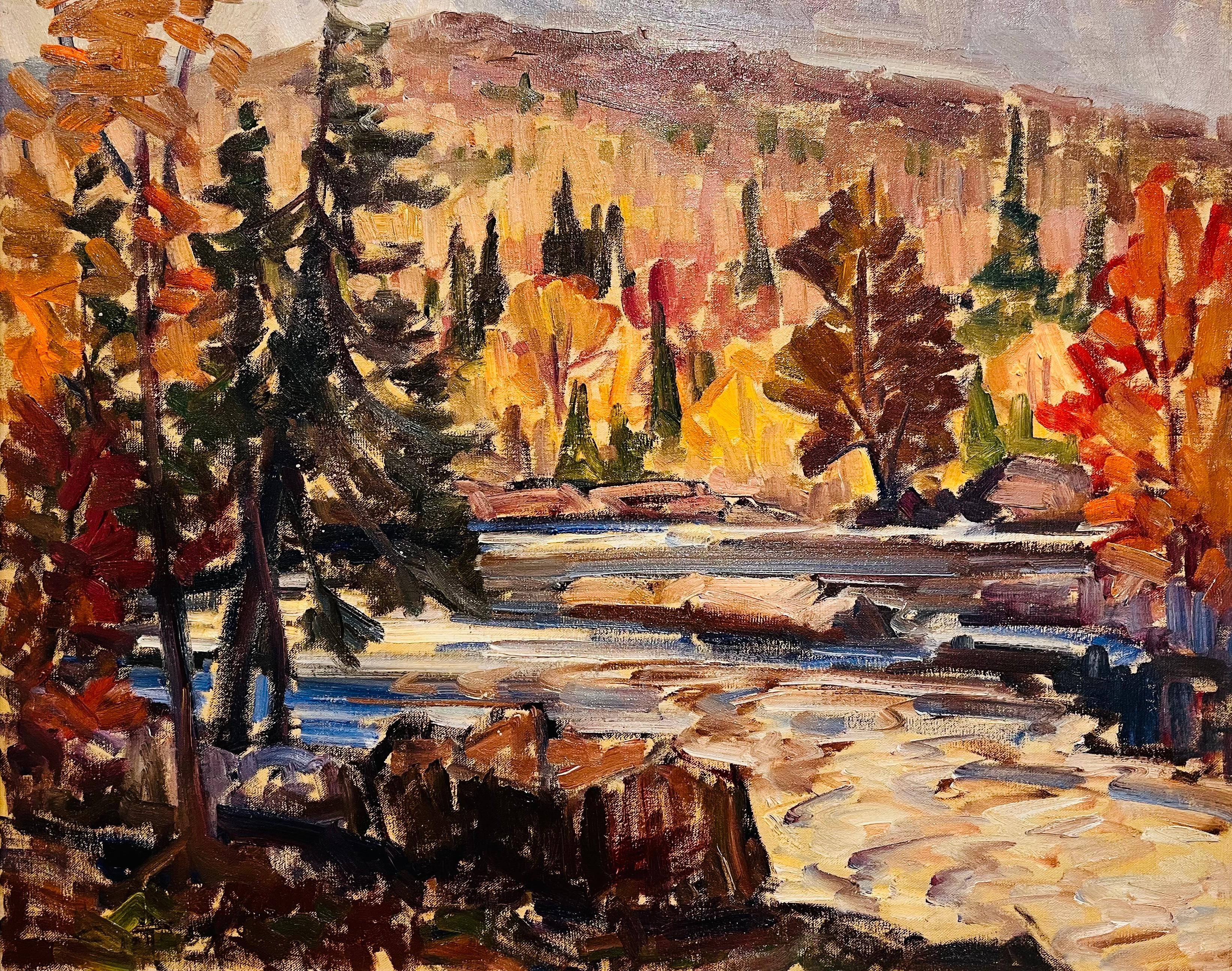 Landscape Painting di Leo Ayotte - Paesaggio del Quebec
