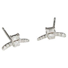 Leo Baguette Arc Diamant-Ohrstecker mit Diamanten