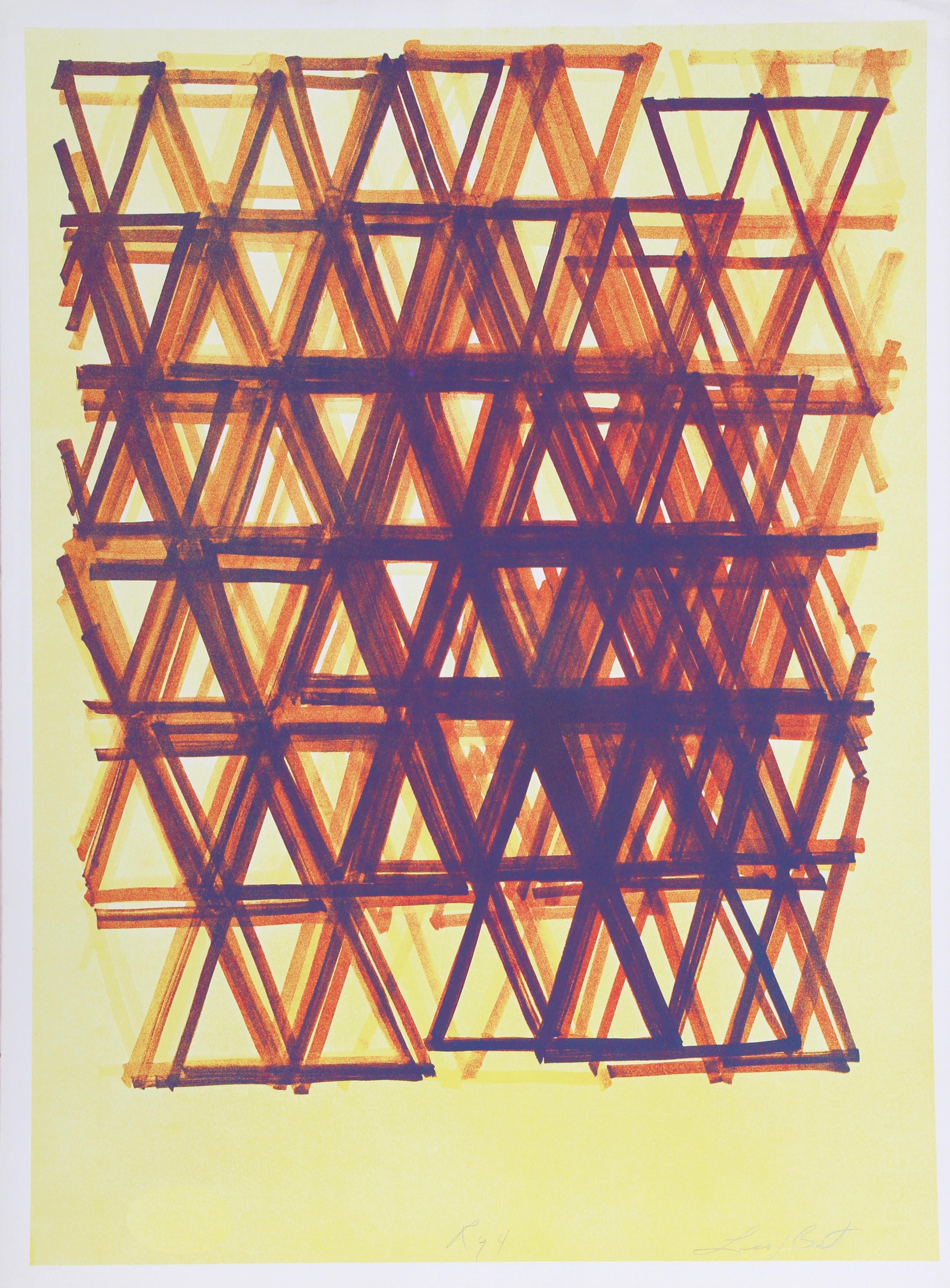 Artist:  Leo Bates (1944 - )
Title: Rhythm Series IV 
Year: 1978
Medium: Screenprint, signed and numbered in pencil 
Edition: 200 
Paper Size: 30 x 22.5 inches 