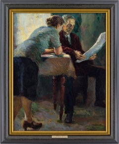 Leo Bekessy, The Daily News, Oil Painting